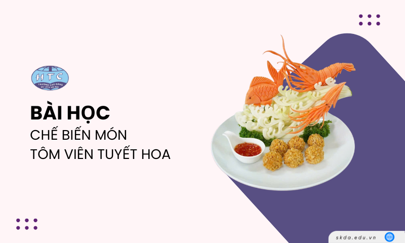 Chế biến món tôm viên tuyết hoa BVH07