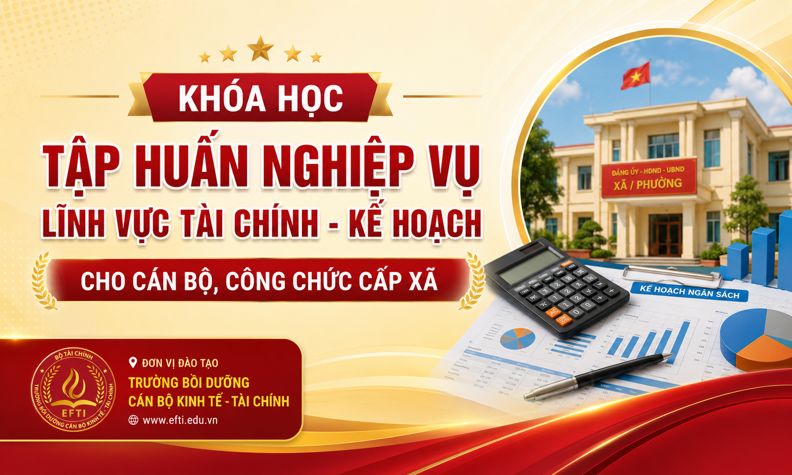Tập huấn nghiệp vụ lĩnh vực Tài chính – Kế hoạchcho cán bộ, công chức cấp xã NVTC-KH-CBCC